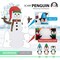 6ft Christmas Inflatable Snowman & Penguins Lighted Christmas Blowup Yard Dec